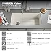 Kohler Cairn 33-1/2" Undermount Single Bowl Neoroc Granite Composite Kitchen Sink with Bottom Sink Rack Matte White K-8206-CM6
