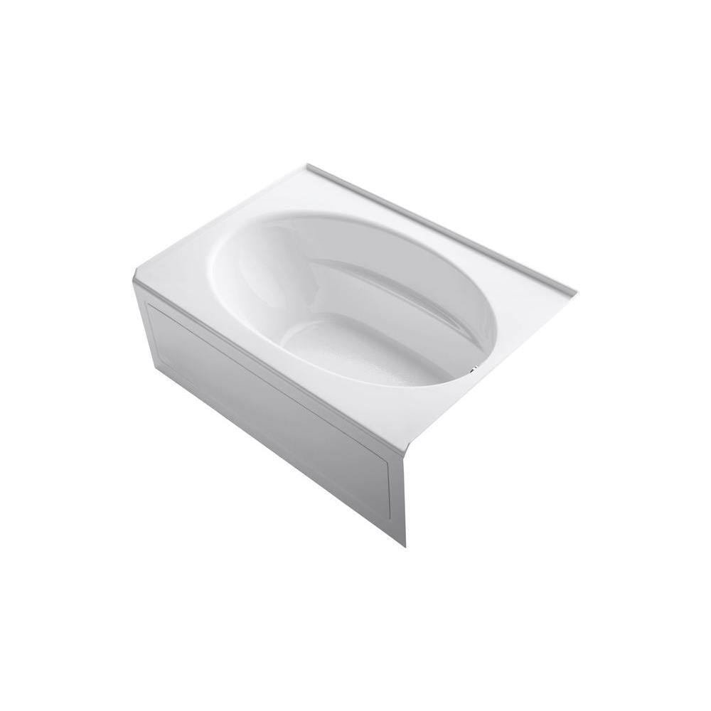 Kohler Windward Collection 60" x 42"Three Wall Alcove Soaking Bath Tub with Right Hand Drain White K-1113-RA-0
