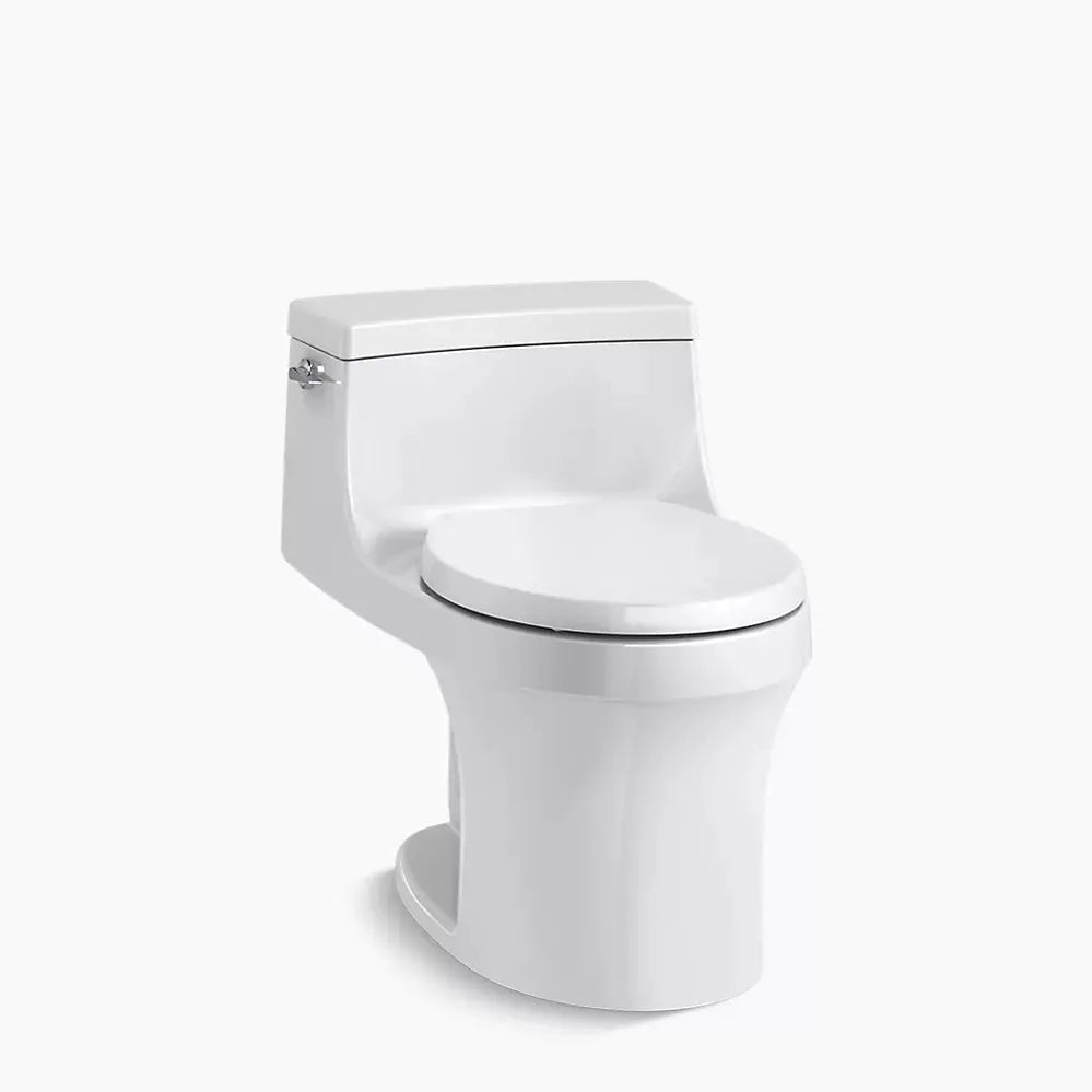 Kohler San Souci 1.28 GPF One-Piece Round-Front Toilet with AquaPiston Technology - Seat Included White K-4007-0