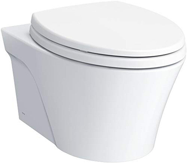 TOTO AP Wall Mounted Elongated Chair Height Toilet Bowl Only with CeFiONtect - Less Seat White CT426CFGT40 #01