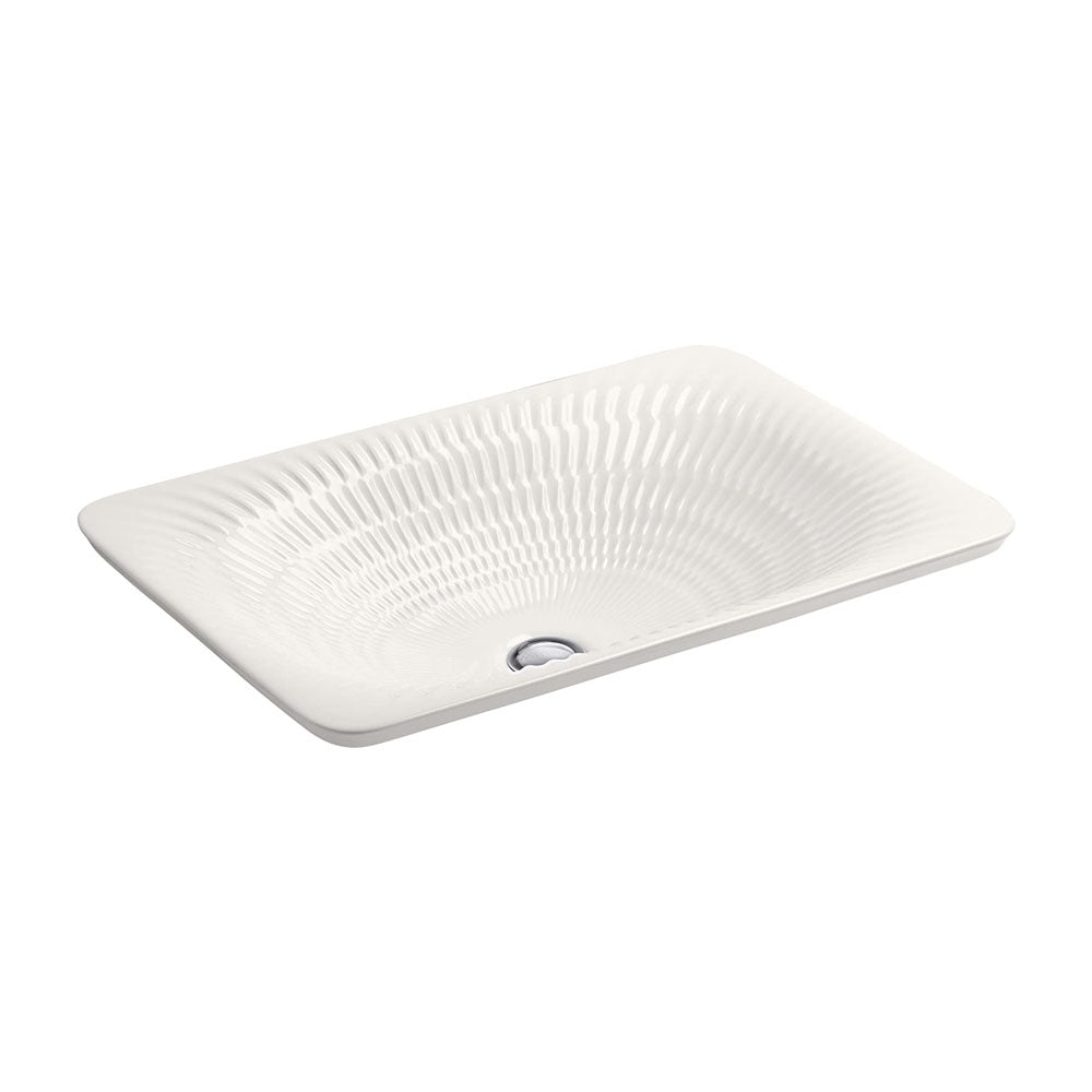 Kohler Artist Editions Derring Design on Carillon Wading Pool 6-1/8" x 21-1/8" x 14-9/16" Rectangular Bathroom Sink Translucent White K-17916-RL-K8