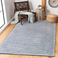 Safavieh Montauk Mtk250N Solid Color Rug, Navy and Blue, 8'0"x10'0"