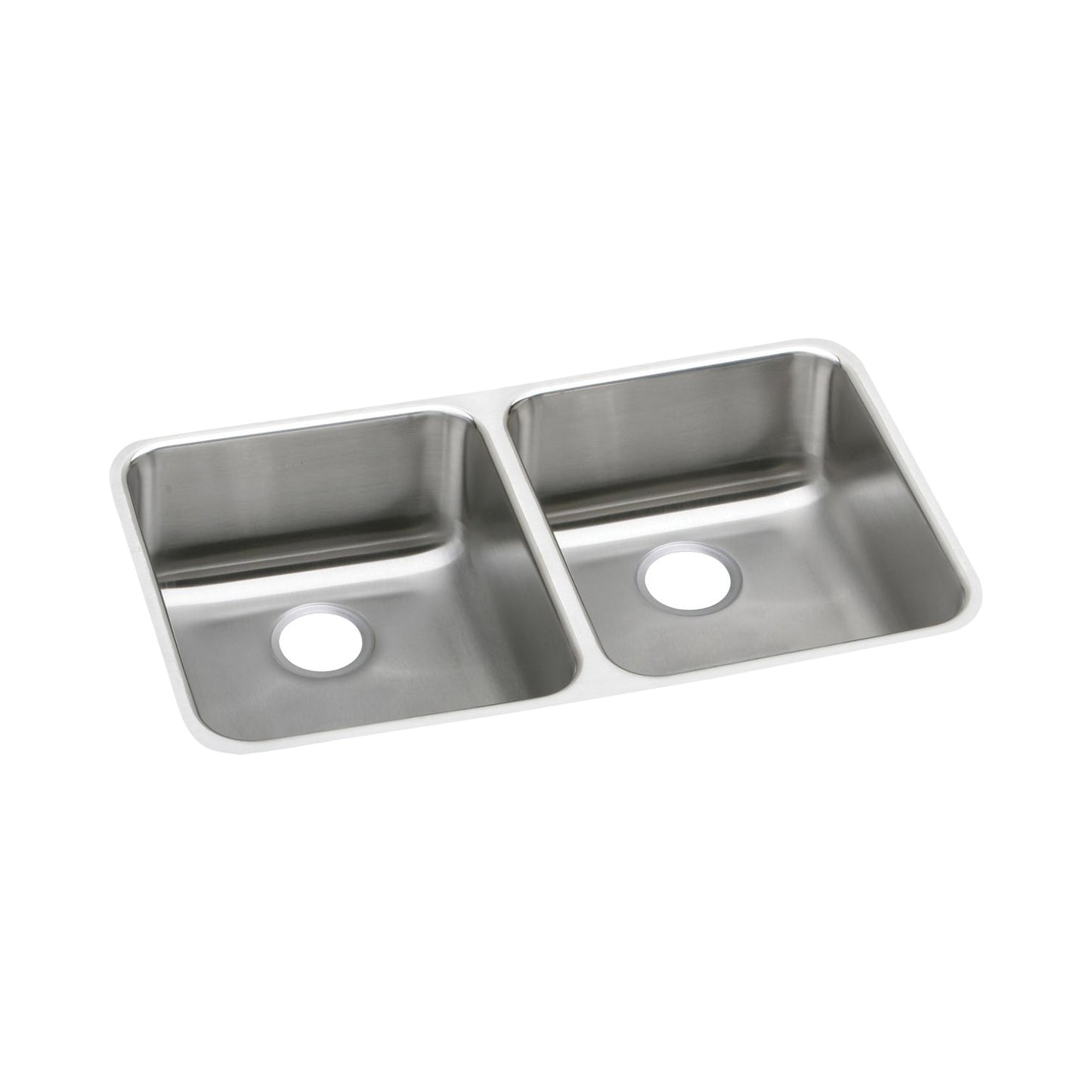 Elkay Lustertone 30-3/4" Undermount Double Basin Stainless Steel Kitchen Sink ELUH3118