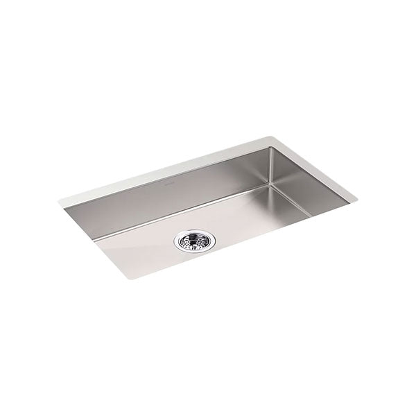 Kohler Strive 29" Undermount Single Basin Stainless Steel Kitchen Sink with Basin Rack K-33156-NA