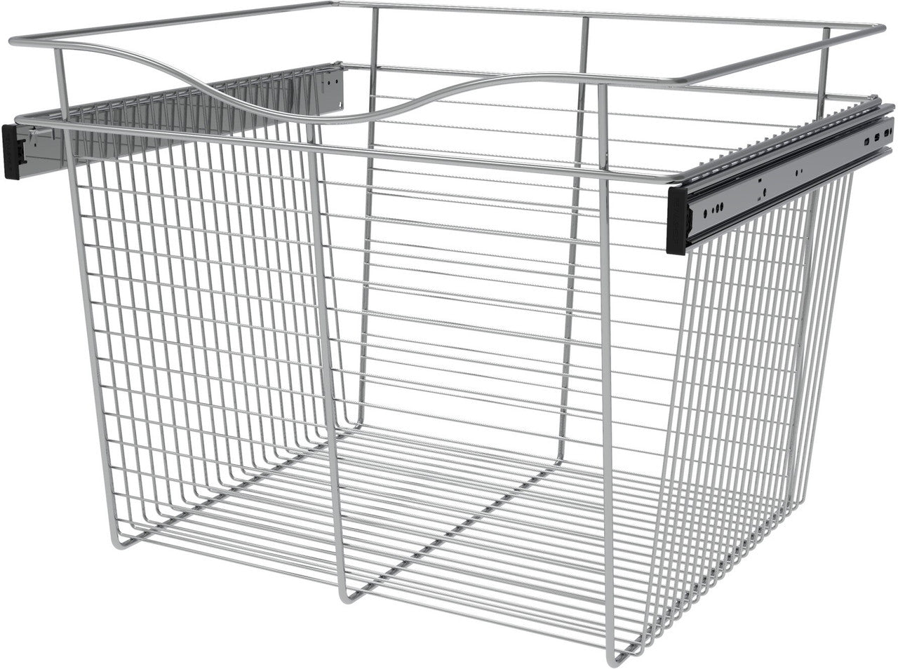 Rev-A-Shelf Classic Closet 24"W x 20"D x 18"H Sliding Pull Out Closet Basket for Custom Closet Systems Chrome CB-242018CR-1