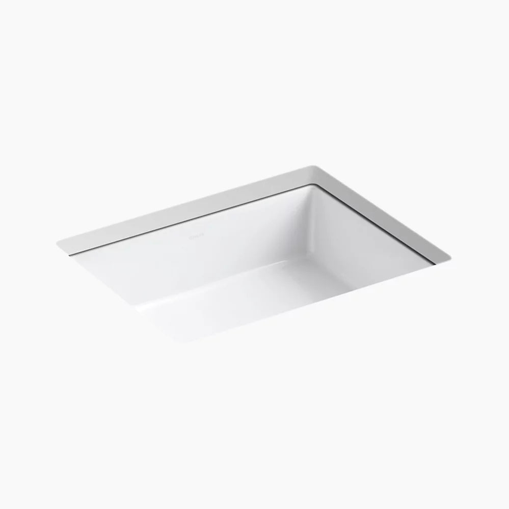 Kohler Verticyl 19-13/16" Rectangular Undermount Bathroom Sink with Vertical Sides and Overflow White K-2882-0