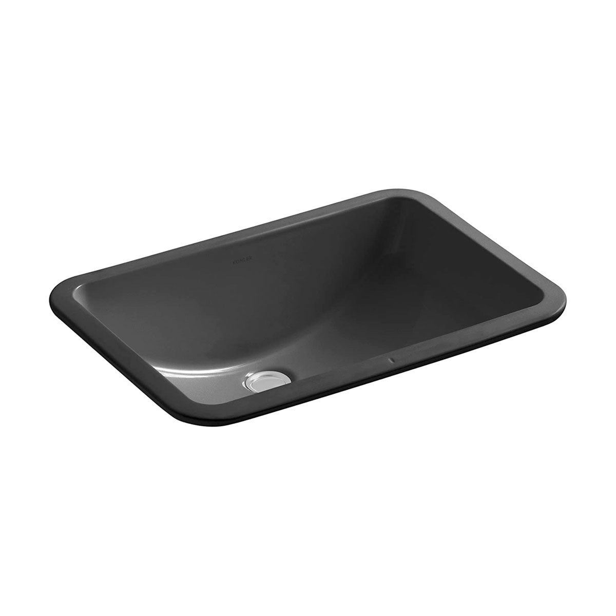 Kohler Ladena 20-7/8" x 14-3/8" x 8-1/8" Undermount Bathroom Sink with Overflow Black K-2214-7