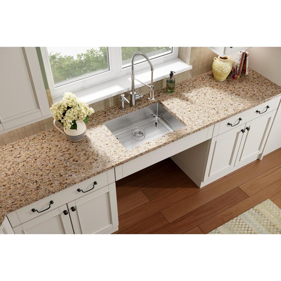 Elkay Crosstown 25" Drop In Single Basin Stainless Steel Kitchen Sink with Basin Rack ECTSRAD25226TBG2