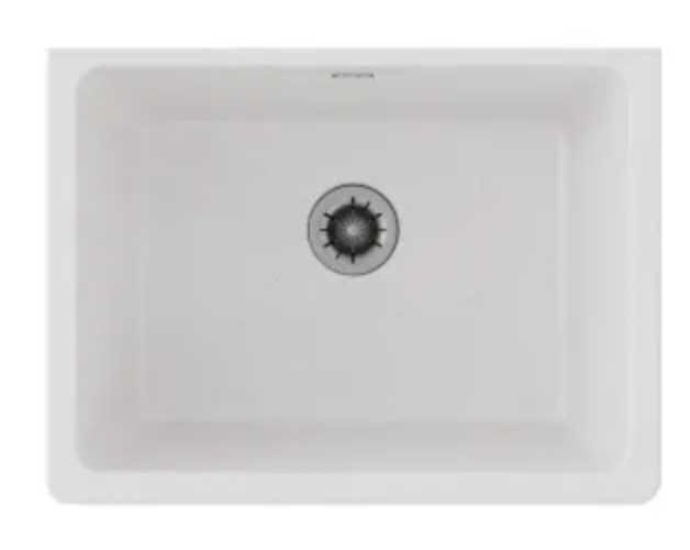 Elkay Quartz Classic 25" Undermount Single Basin Quartz Laundry Sink White ELGU251912PDWH0
