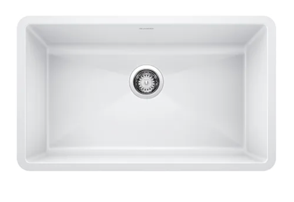 Blanco Precis 32" Undermount Single Basin SILGRANIT Kitchen Sink White 440150