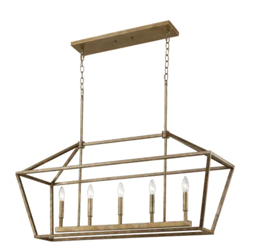 Millennium Lighting Ritner 5 Light 40" Wide Taper Candle Chandelier Vintage Gold 3245-VG