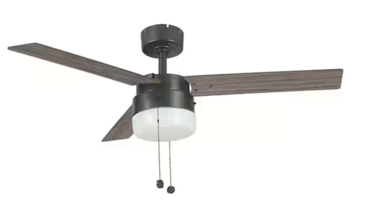 Montgomery II 44 in. Indoor Oil Rubbed Bronze Ceiling Fan with Light Kit RDB9144-ORB