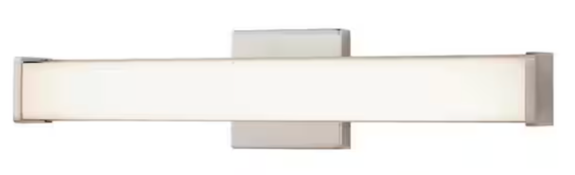 Astrid 24 in. Brushed Nickel 5-CCT LED Bathroom Vanity Light Bar with Frosted Glass KPU1301LX-04/BN