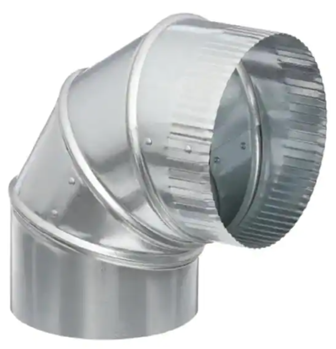 Master Flow 12 in. 90-Degree Round Adjustable Elbow 90E12