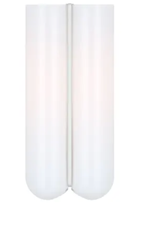 Visual Comfort Cheverny 2 Light 13" Tall Bathroom Sconce with Milk Glass Shades Matte White LXW1061MWT