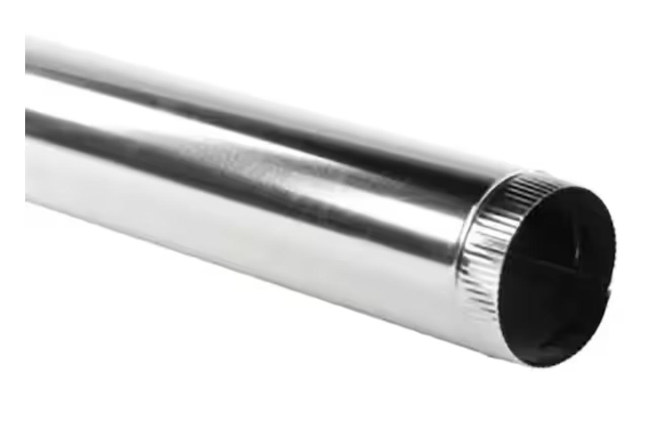 Master Flow 6 in. x 3 ft. Round Metal Duct Pipe BCP6X36