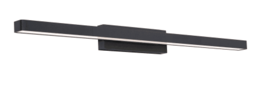 AFX Brock 2 Light 36" Wide LED Bath Bar Black/White BRCV3603LAJUDBK