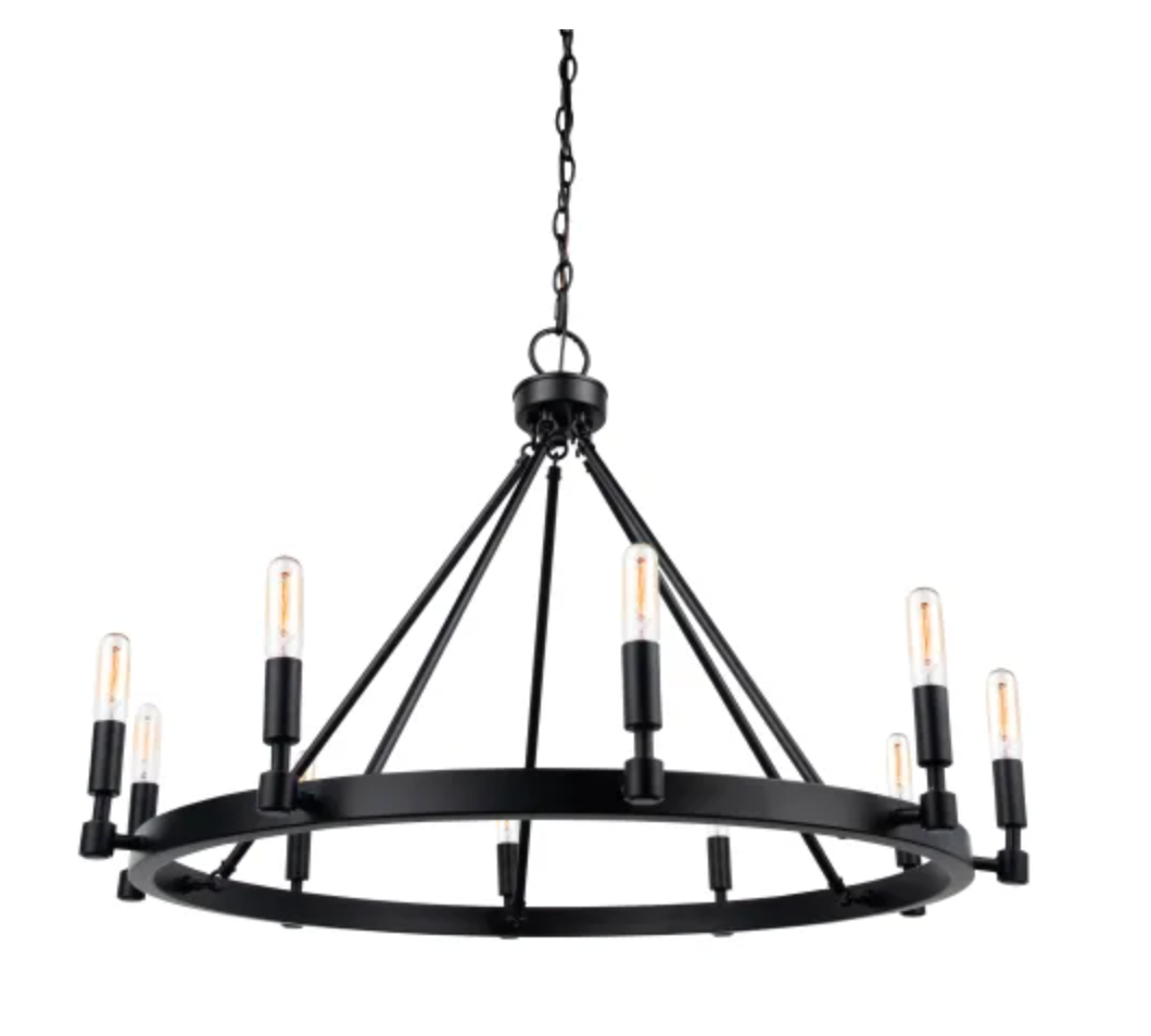 Bellevue Newlyn 10 Light 31" Wide Ring Chandelier Black BOCH50972BK