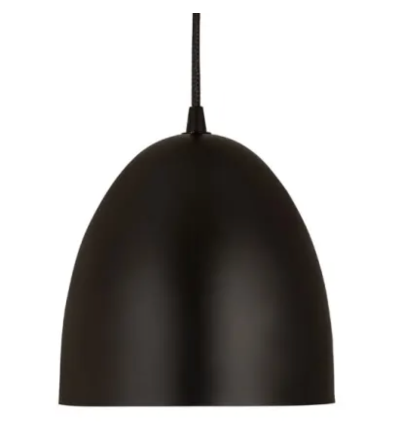 Z-Lite Z Studio Dome Pendant 9.5" Wide Mini Pendant Matte Black 6012P9-SBK
