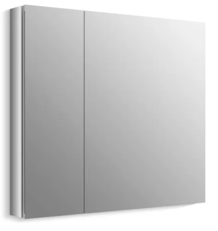 Kohler Verdera 34" W x 30" H Aluminum Medicine Cabinet with Reversible Hinges Standard Cabinet K-99008-NA