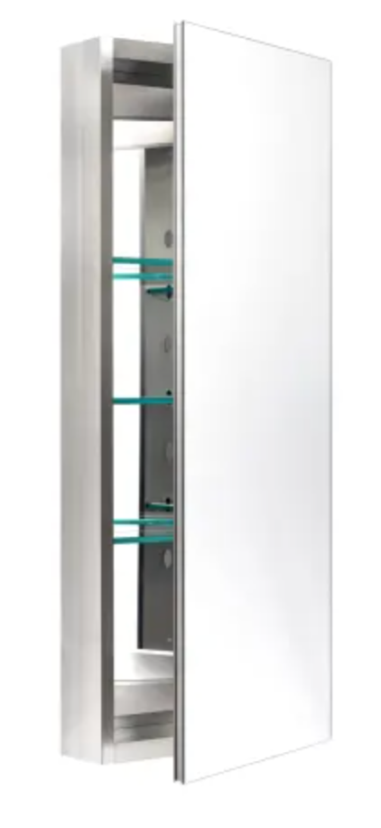 Miseno Dual Mount 36" H X 15" W Medicine Cabinet (Surface or Recessed Mounting) Brushed Nickel MBC3615-BN