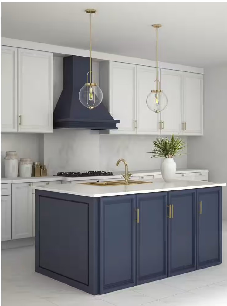 Hampton Bay Nelwyn 1-Light Vintage Brass Pendant with Clear Glass Globe Shade 1050HBVBDI
