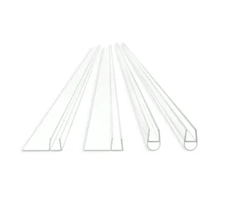 Kohler Sliding Bath/Shower Door Seal Kit for 1/4" Thick Glass - 71-3/8" Fin Seals K-705139-NA