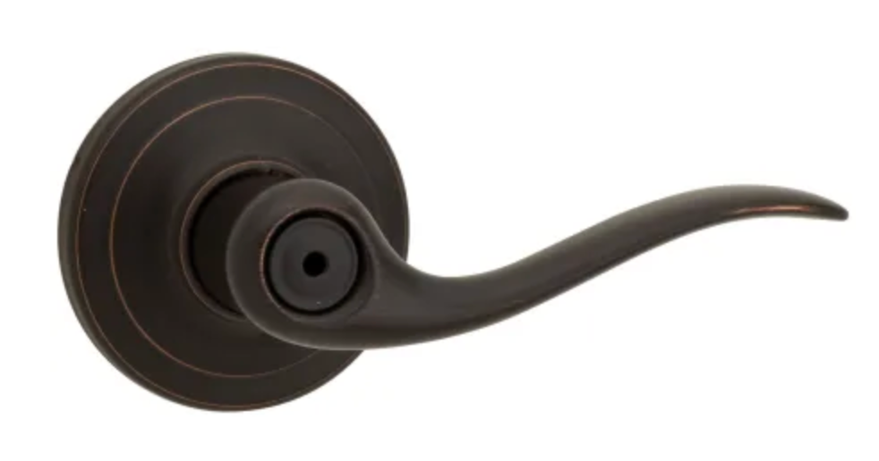 Kwikset Signature Series Tustin Privacy Door Leverset Venetian Bronze 730TNL-11P