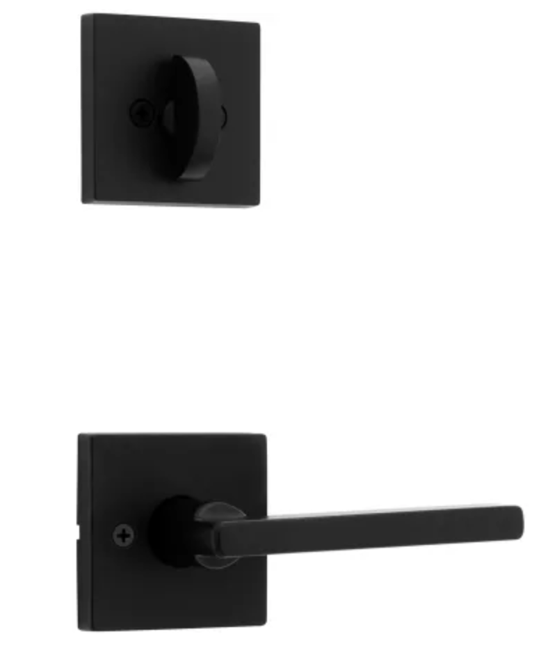 Kwikset Halifax Lever Single Cylinder Interior Pack with Square Rose for Handlesets 966HFLSQT-514.UNIV