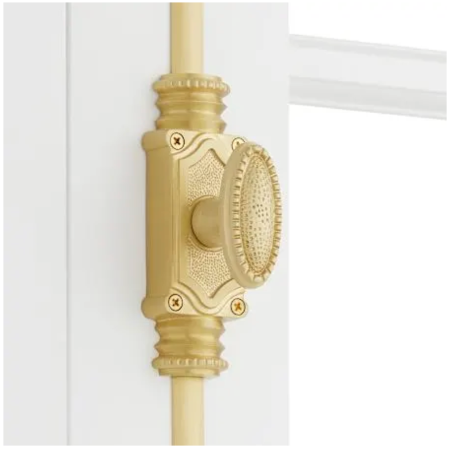 Signature Hardware Aldemer 6 Inch Tall Window Cremone Security Bolt Satin Brass 560223