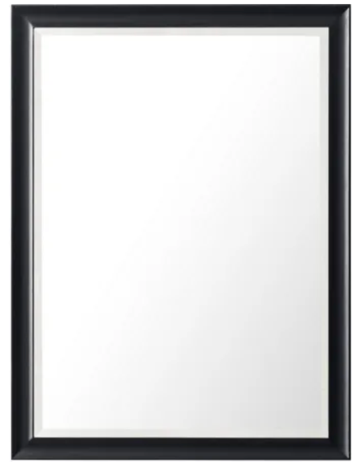 James Martin Vanities Glenbrooke 30" W x 40" H Transitional Rectangular Wood Framed Bathroom Wall Mirror Black Oynx 735-M30-BKO