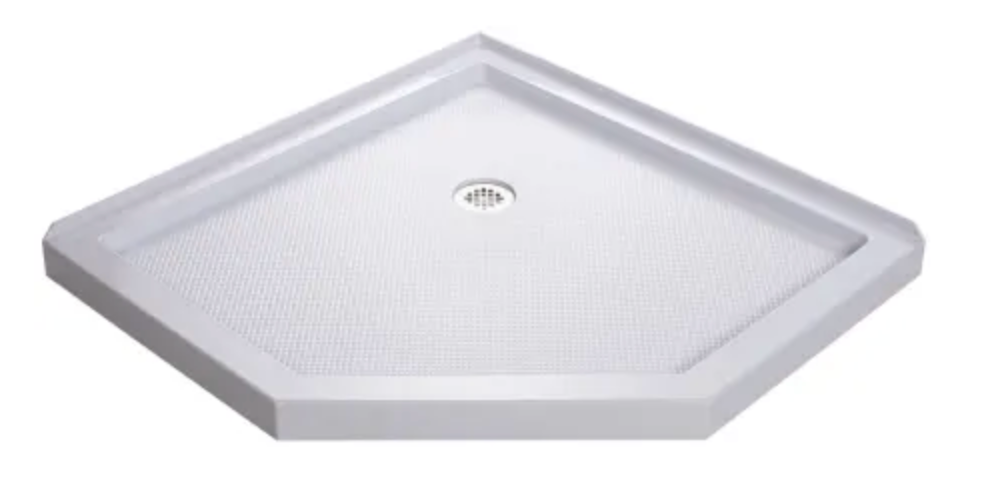 DreamLine SlimLine 36" x 36" Neo-Angle Shower Base with Corner Drain DLT-2036360