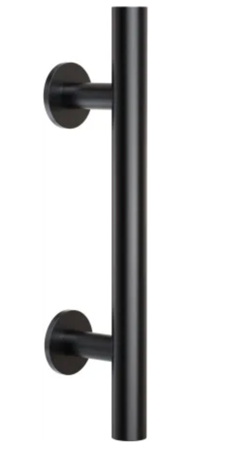 Miseno 7" Long Center to Center Barn Door Rod Pull Handle Black MBD5831BLAC
