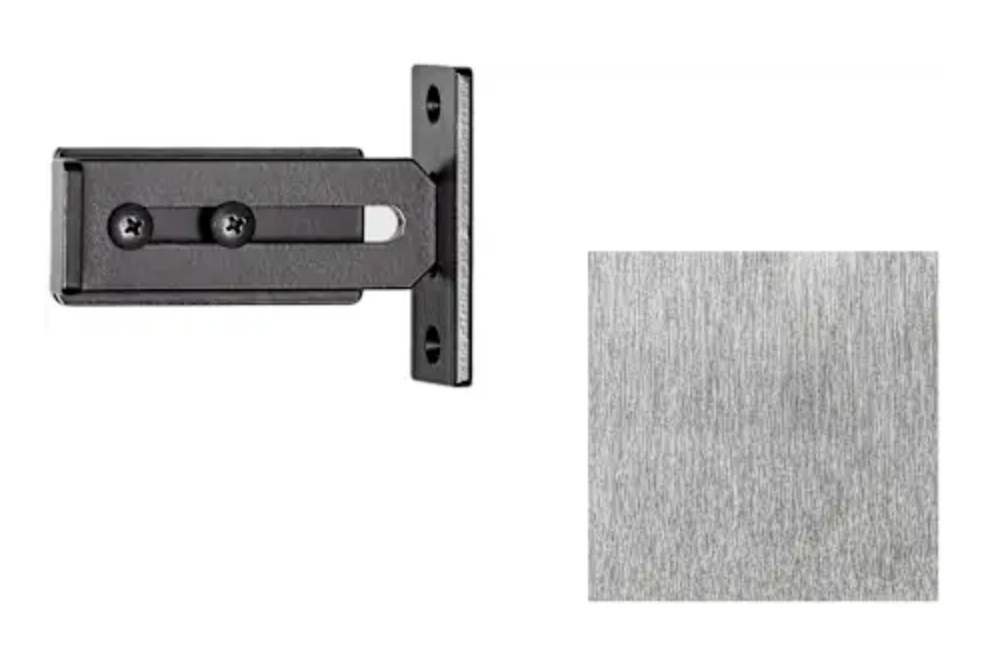 Leatherneck Hardware 6 Inch Privacy Lock for Sliding Barn Door Hardware Brushed Nickel 0119-9019