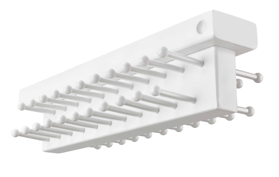 Rev-A-Shelf 14" Natural Wood Pull-Out Top Mount Tie Butler White CWTTR-14W-1