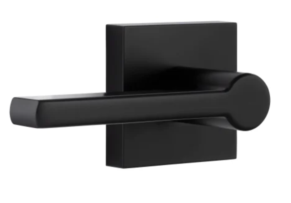 Miseno Lorton Flat Bar Passage Door Lever Set Matte Black MLK4022BK