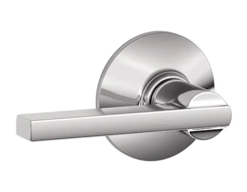 Schlage Latitude Passage Door Lever Set Bright Chrome F10LAT625
