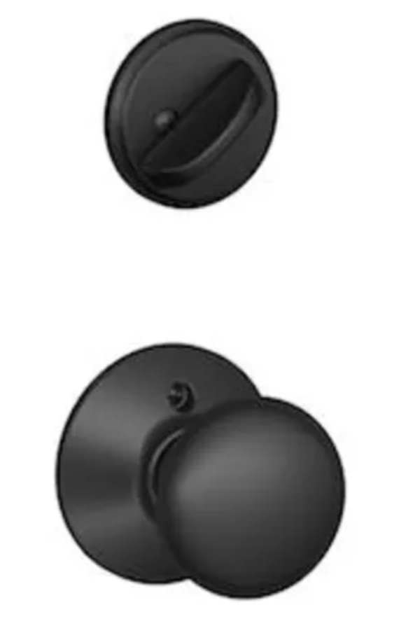 Schlage Plymouth Single Cylinder Interior Pack Matte Black F59PLY622