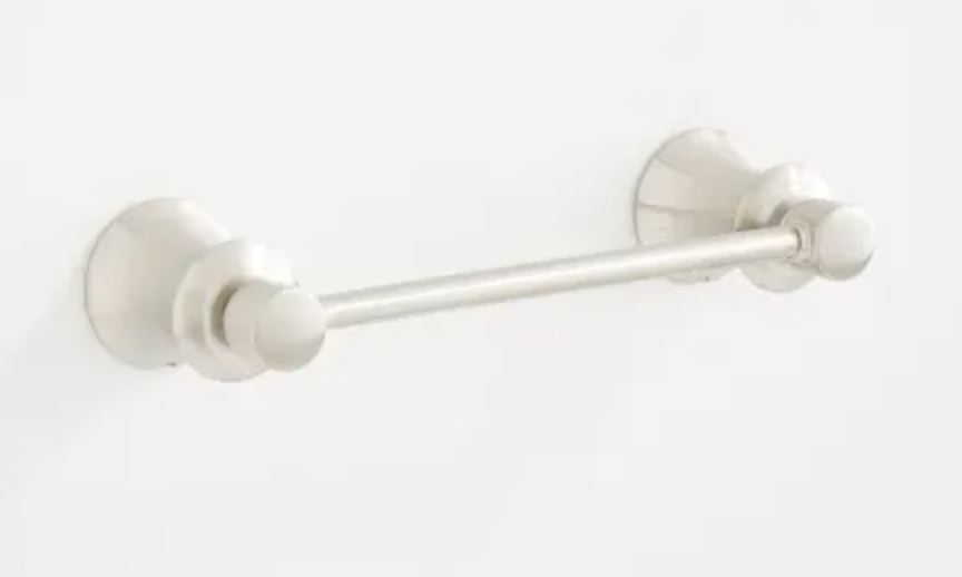 Signature Hardware Pendleton Wall-Mounted Toilet Paper Holder Brushed Nickel SHPTTHZBN
