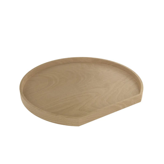 ev-A-Shelf Wood Classics 1 Shelf 31" D Shaped Lazy Susan with Swivel Bearing Base for Corner Base Cabinets 4WLS201-31-52