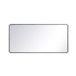 Elegant Lighting Evermore 30" W x 60" H Rectangular Framed Bathroom Wall Mirror Black MR803060BK