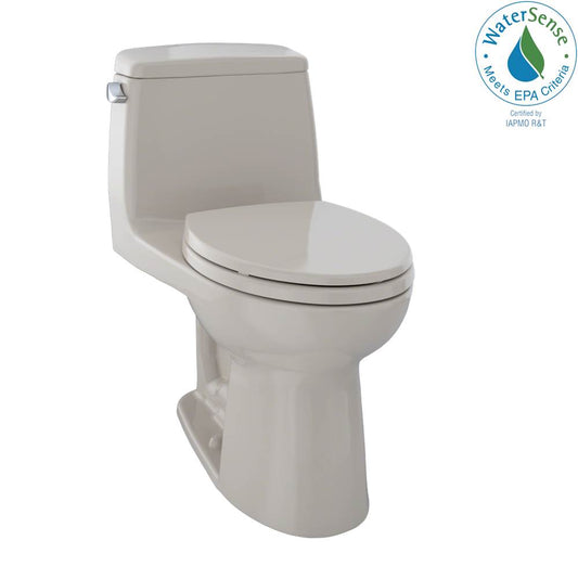 TOTO Eco UltraMax One Piece Elongated 1.28 GPF Toilet with E-Max Flush System - SoftClose Seat Included Bone MS854114E#03 |