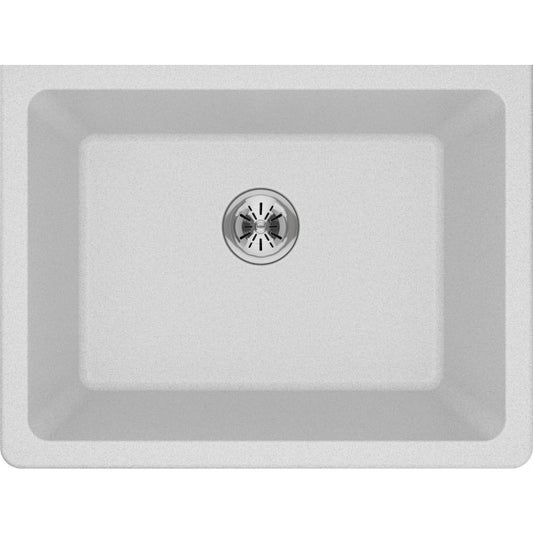 ELKAY Quartz Classic 25" x 18-1/2" x 11-13/16" Undermount Laundry Sink White ELGU251912PDWH0