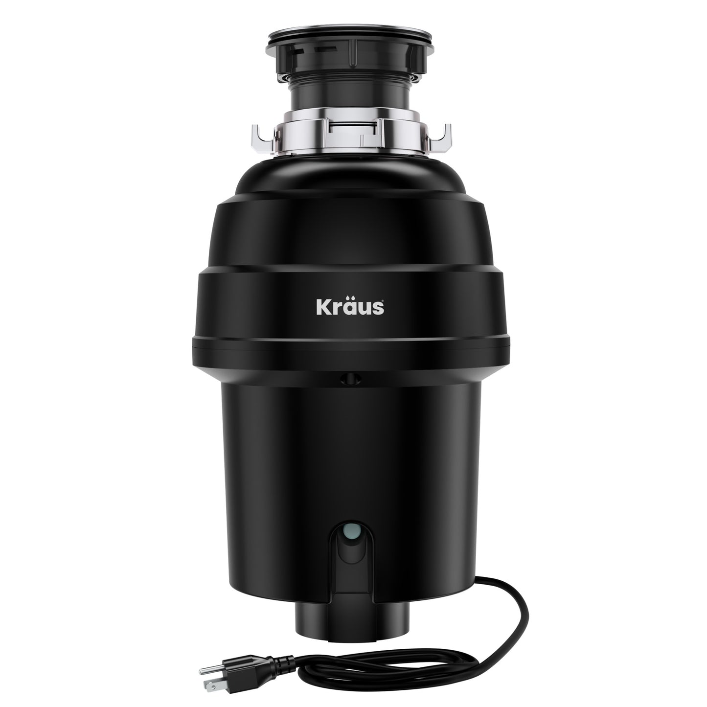 Kraus WasteGuard 1 HP Continuous Feed Garbage Disposal with Ultra-Quiet Motor, Includes Power Cord and Flange KWD100-100MBL