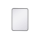 Roseto Formiae 22" W x 30" H Contemporary Rectangular Framed Bathroom Wall Mirror Black EGMIR63364BK