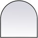 Elegant Lighting Ayra 30" Diameter Modern Arched Bathroom Wall Mirror Black  MR1A3030BLK