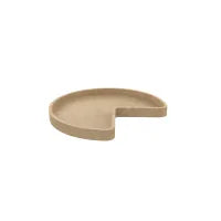 Rev-A-Shelf Lazy Daisy Banded Wood Single Shelf 32" Kidney Shaped Lazy Susan with Swivel Base for Corner Base Cabinets Maple  LD-4BW-401-32SBS-1