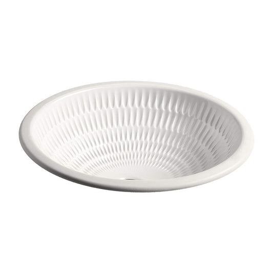 Kohler Artist Editions Derring Design 7-1/4" x 19-3/8" x 16-3/8" Under-Mount Bathroom Sink Translucent White  K-17889-RL-K8