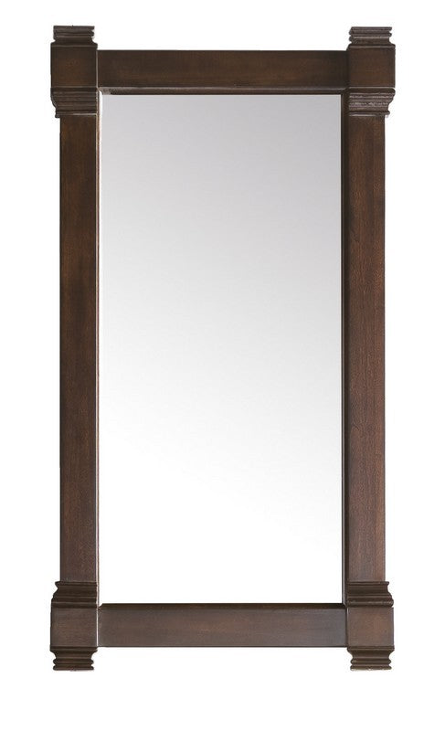 James Martin Vanities Brittany 21-5/8" W x 39-3/16" H Transitional Rectangular Wood Framed Bathroom Wall Mirror Burnished Mahogany 650-M22-BNM