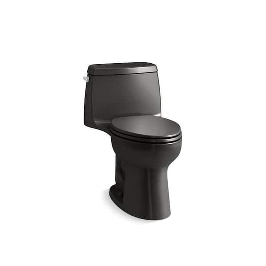 Kohler Adair 1.28 GPF One-Piece Elongated Comfort Height Toilet with AquaPiston Technology Black K-3946-7